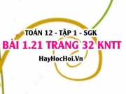 Bài 1.21 SGK Toán 12 tập 1 Kết nối tri thức